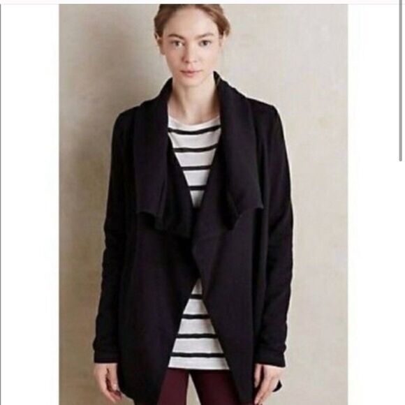 Anthropologie Saturday Sunday Black Vivie Cardigan Sweater Jacket - Picture 1 of 8